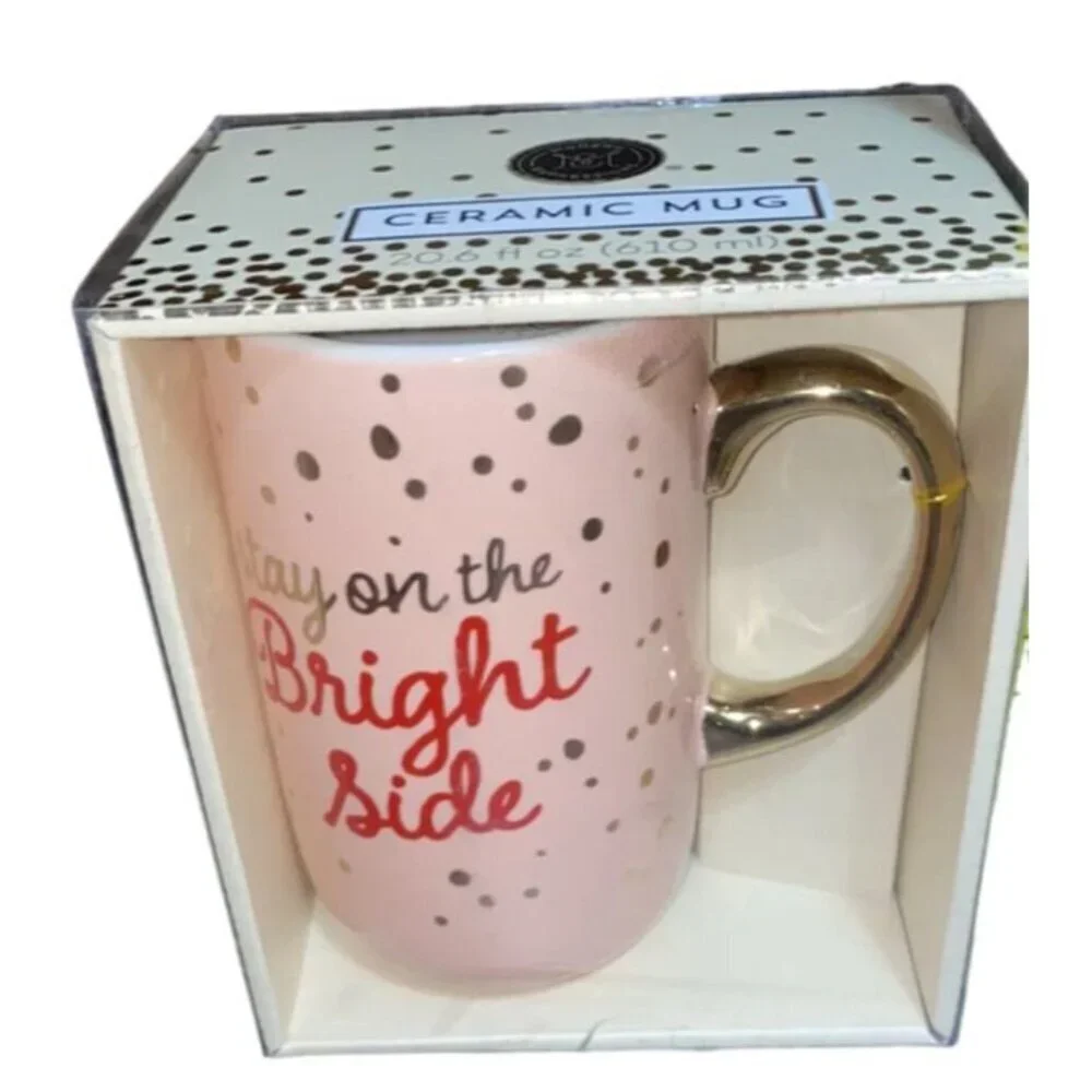 Jumbo Mug Modern Expressions Coffee Tea 20.6 oz Gift Stay On The Bright Side New